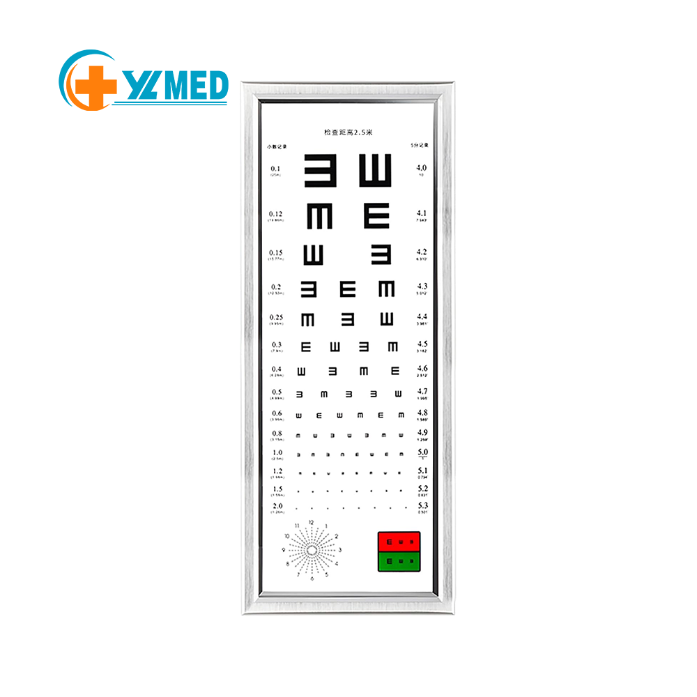 GMBAYUE Standard Snellen Eye Chart, LED Eye Chart Light Box, 2.5m(8ft) Measurement Distance And Remote Dimming, No Fade And No Glare, For Clinics, Schools, Optical Shops, Hospitals
