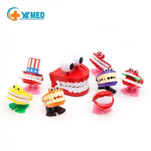Dental toys jumping teeth children’s toys clockwork toys tooth jumping teeth jumping frog kindergarten gifts
