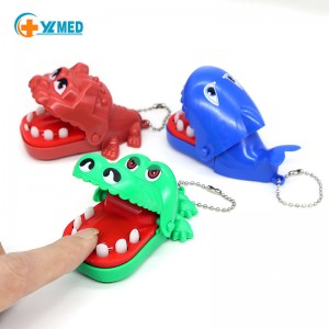 Mini små triks morsomme silikon dekompresjon leker krokodille spill bite hånd leke