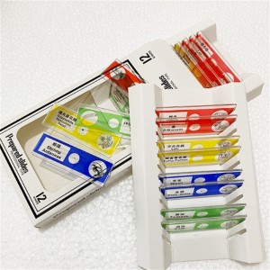 12pcs/set Plastic Prepared Microscope Slides Hayop Insekto Halaman Bulaklak Sample Microscope Slides na may Specimens para sa Mga Bata Pag-aaral