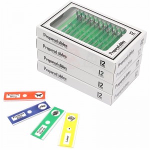 12pcs/set Plastic Prepared Microscope Slides Animals Insects Plants Flowers Sample Microscope Slides with Specimens for Kids Learning