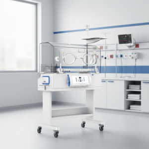 Medical Device Multifunction Electric High Temperature Alarm Baby Phototherapy Unit Newborns Incubator with Transfusion Shelf