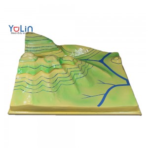 3D Contour Model Contour Lines on a Topographic Map Model Geographical Instrument Geography Equipment Teaching Home Office