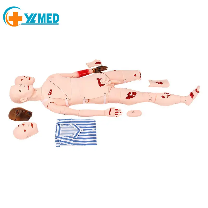 Advanced Full-Featured Trauma Care Bandaging Training Model Simulated Wound First Aid Trauma for Medical Educational Training