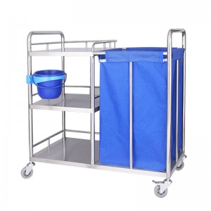 Modern Stainless Steel Medical Trolley Mobile Hospital Furniture for Waste Collection and Commercial Use