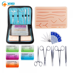Foreign Trade Suture Instrument Set Medical Practice Training Human Model Surgical Training Silicone Suture Exercise Pad CE\ISO