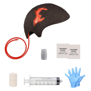 Wound Packing Head Training Kit Wearable Bleeding Control Training for Medical Students Wound Training and Medical Classes