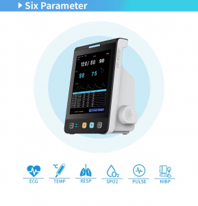 8 Inch Portable Anti-Fibrillation Vital Signs Monitor Professional Medical Device for ICUs Examination Therapy Equipments