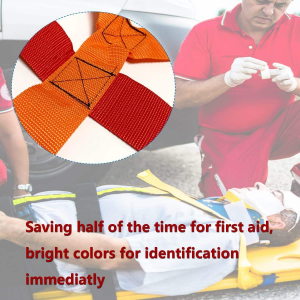 Cross-Mirror Exclusive Spinal Board Emergency Bead Strap Binding Manual Power Source Special Safety Strap for Medical Training