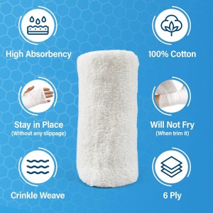 Highest Quality ISO Certified EO Sterile Class III Medical Gauze Bandage with 2 Year Shelf Life for Medical Applications