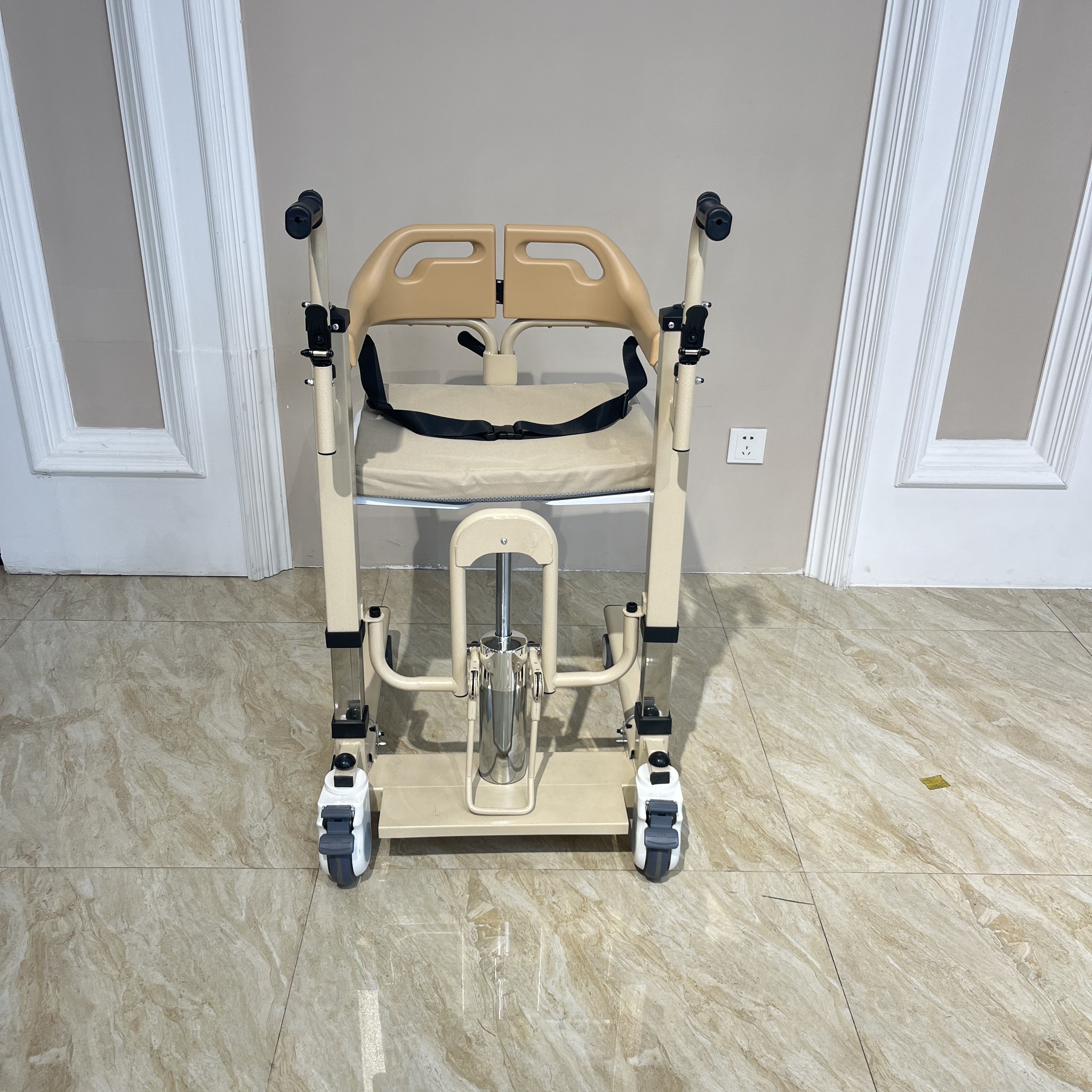 Hydraulic Adjustable Patient Lifting and Transfer Chair with 200kg Capacity Foldable Design for Disabled Person Moving