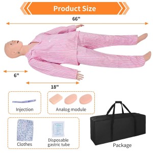 Human CPR Training Manikin Multifunctional Female Nursing Care Model Medical School Student Teaching CE/ISO
