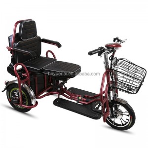China Foldable Electric Wheelchair for Adults Elderly Disabled 2-Passenger 30km/h 100-200kg Payload