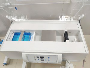 Medical Device Multifunction Electric High Temperature Alarm Baby Phototherapy Unit Newborns Incubator with Transfusion Shelf