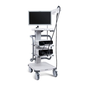 High Definition Images Video Gastroscope / Colonoscope System with Trolley and Monitor