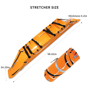 Portable Folding Stretcher Aluminum Alloy Lightweight Foldable Design for Emergency Rescue and Ambulance Patient Transfer CE/ISO