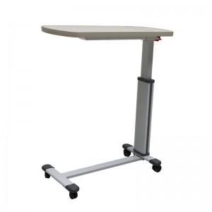Medical Adjustable Overbed Bedside Table With Wheels Home Care Adjustable Height OverBed Table