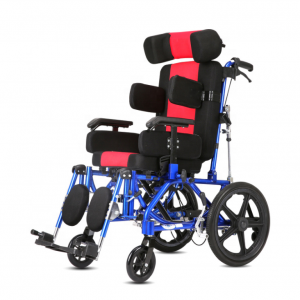 High End Heavy Duty Children’s CP Wheelchair Aluminum Alloy Manual Wheelchair for Cerebral Palsy Rehabilitation Therapy Supplies
