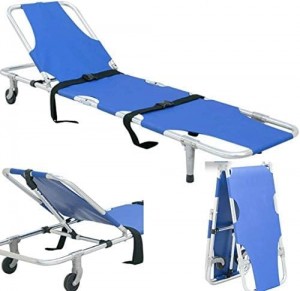 Portable Folding Class I Medical Stretcher Cart 10s Quick Setup 350LB Capacity Emergency Rescue Patient Transport Hospitals