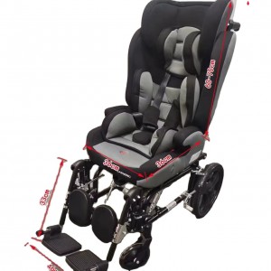 High Quality Aluminum Alloy Frame Children’s Wheelchair Cerebral Palsy 2-12 Years Old Purple Color Detachable Legrest Manual