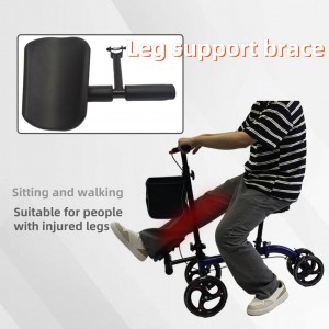 Knee Walker Scooter Convenient Adult Folding Walker for Leg Easy Mobility Aid Adults Disabled People Rehabilitation Equipment