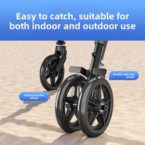 Multifunctional Four-Wheel Shopping Trolley Outdoor Elderly Walker Disabled Bone Folding Rollator