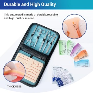 Foreign Trade Suture Instrument Set Medical Practice Training Human Model Surgical Training Silicone Suture Exercise Pad CE\ISO
