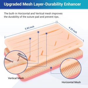 Foreign Trade Suture Instrument Set Medical Practice Training Human Model Surgical Training Silicone Suture Exercise Pad CE\ISO
