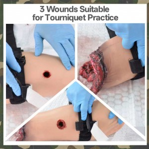 Medical Nursing School Multitask Wound Packing Trainer First Aid Training Stop Bleeding Simulator Model Gunshot Wound Laceration