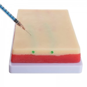 Simulirana silikonska blazinica za venepunkcijo človeške kože