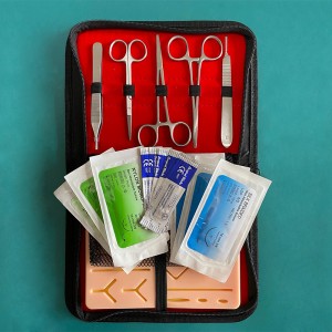Medical teaching durable suture exercise kit suture pad