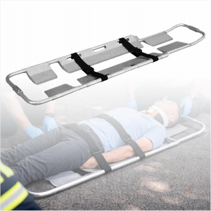 Aluminum Alloy Scoop Stretcher – Emergency Split Rescue Device with Safety Straps – Lightweight Portable Patient Transfer & Transport Stretcher