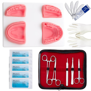 Suture Kit Manikin Complete Basic Suture Kit Dental Suturing Skill Trainer Oral Incision Suture Pad