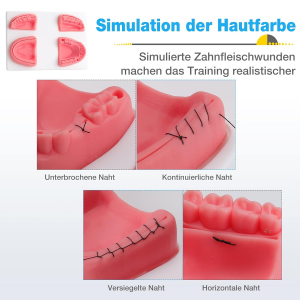 Suture Kit Manikin Complete Basic Suture Kit Dental Suturing Skill Trainer Oral Incision Suture Pad