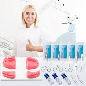 Suture Kit Manikin Complete Basic Suture Kit Dental Suturing Skill Trainer Oral Incision Suture Pad