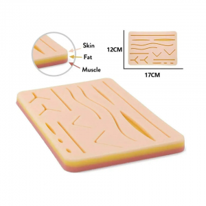 Medical suture pad 3 layers, suture kit, durable silicone suture pad for student training