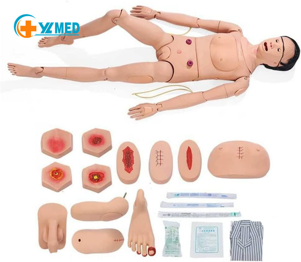 Nursing Model Full Function Body Trauma Care Manikin Nursing Training Simulation Mannequin with Bedsore Module
