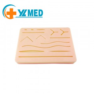Medical suture pad 3 layers, suture kit, yakasimba silicone suture pad yekudzidzira mudzidzi