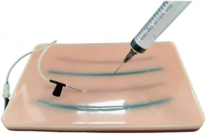 Intravenous Injection Model Silicone IV Injection Training Pad with 4 Veins Embedded and 3 Layers Human Skin Suture
